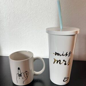 Bride / Engagement Kate Spade Tumbler & Mug